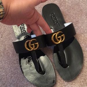 Black gg sandals